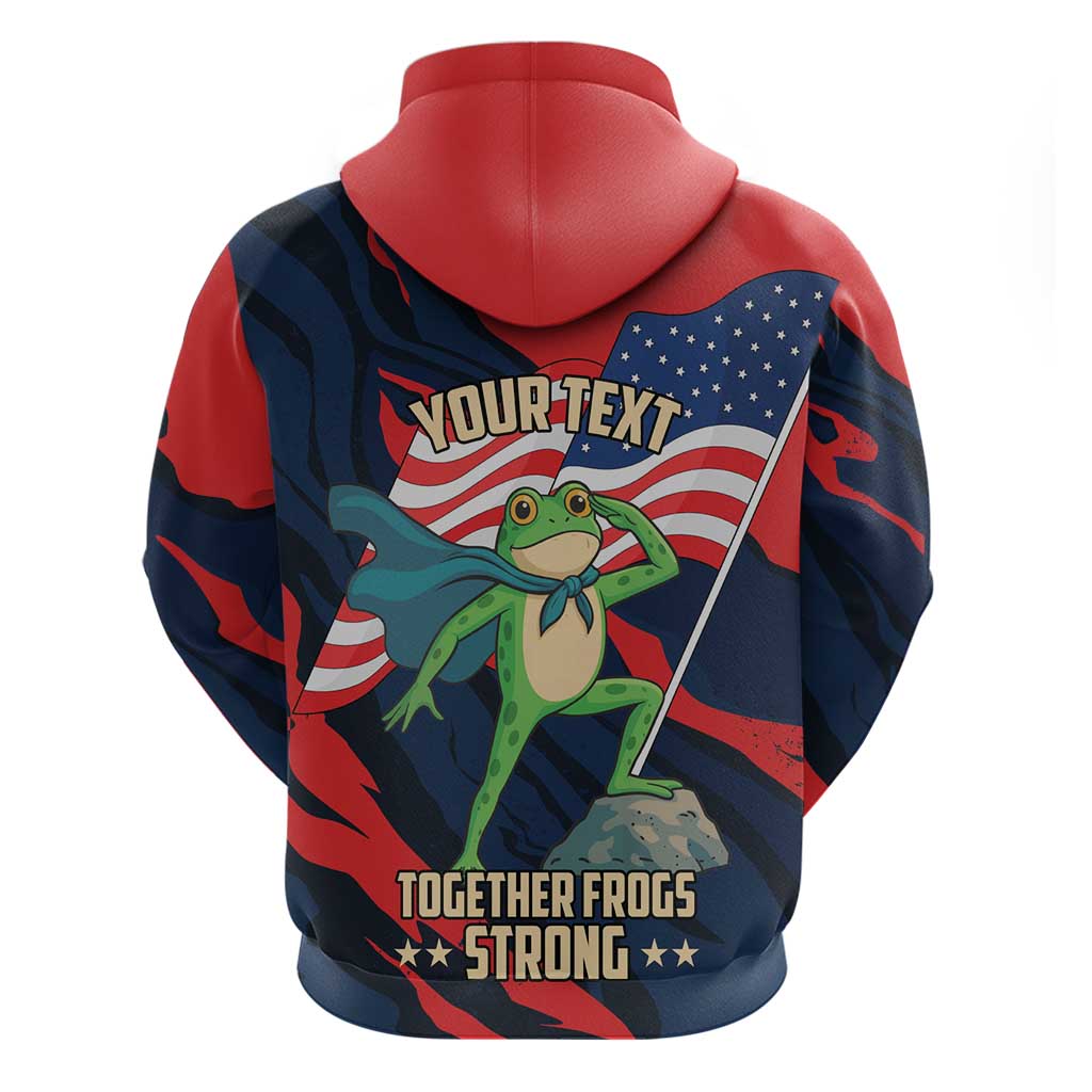 Portland Frog Protest Personalized Zip Hoodie Frogs Together Strong - Wonder Print Shop