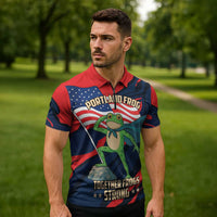 Portland Frog Protest Personalized Zipper Polo Shirt Frogs Together Strong - Wonder Print Shop