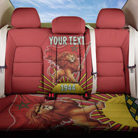 Personalized Morocco Proclamation Day 1944 Back Car Seat Cover Barbary Lion With Flag - Wonder Print Shop