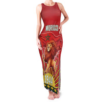 Personalized Morocco Proclamation Day 1944 Family Matching Tank Maxi Dress and Hawaiian Shirt Barbary Lion With Flag - Wonder Print Shop