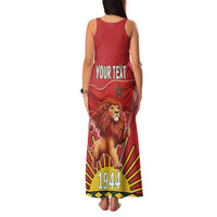 Personalized Morocco Proclamation Day 1944 Family Matching Tank Maxi Dress and Hawaiian Shirt Barbary Lion With Flag - Wonder Print Shop