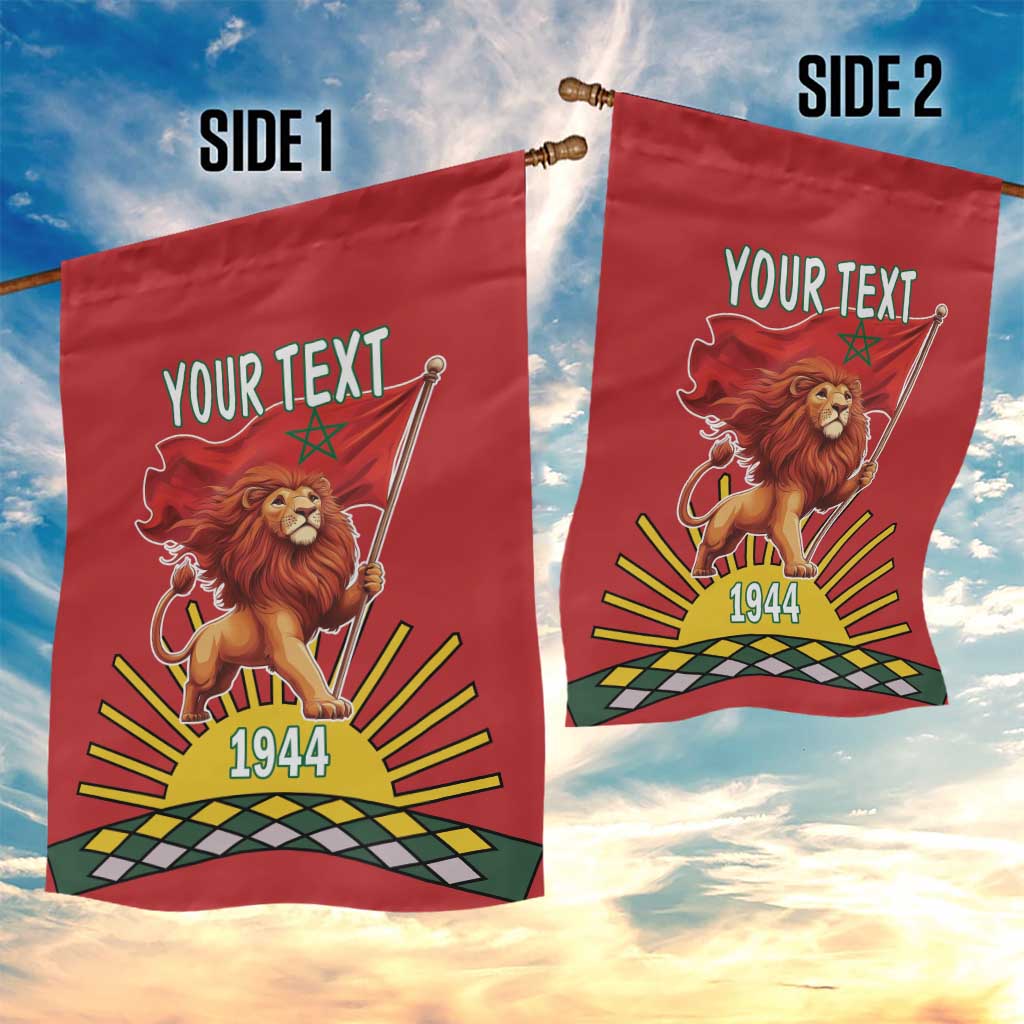 Personalized Morocco Proclamation Day 1944 Garden Flag Barbary Lion With Flag - Wonder Print Shop