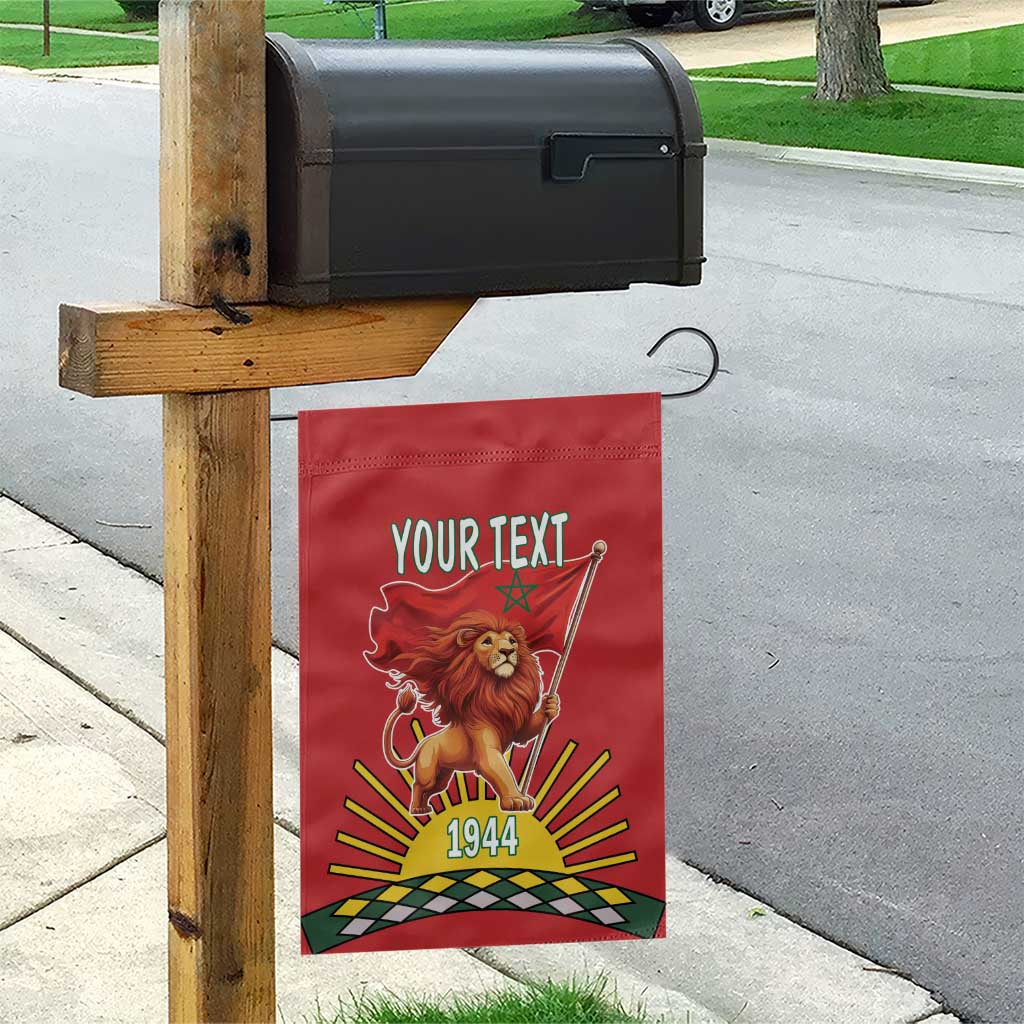 Personalized Morocco Proclamation Day 1944 Garden Flag Barbary Lion With Flag - Wonder Print Shop