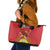 Personalized Morocco Proclamation Day 1944 Leather Tote Bag Barbary Lion With Flag - Wonder Print Shop