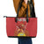 Personalized Morocco Proclamation Day 1944 Leather Tote Bag Barbary Lion With Flag - Wonder Print Shop