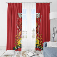 Personalized Morocco Proclamation Day 1944 Window Curtain Barbary Lion With Flag - Wonder Print Shop