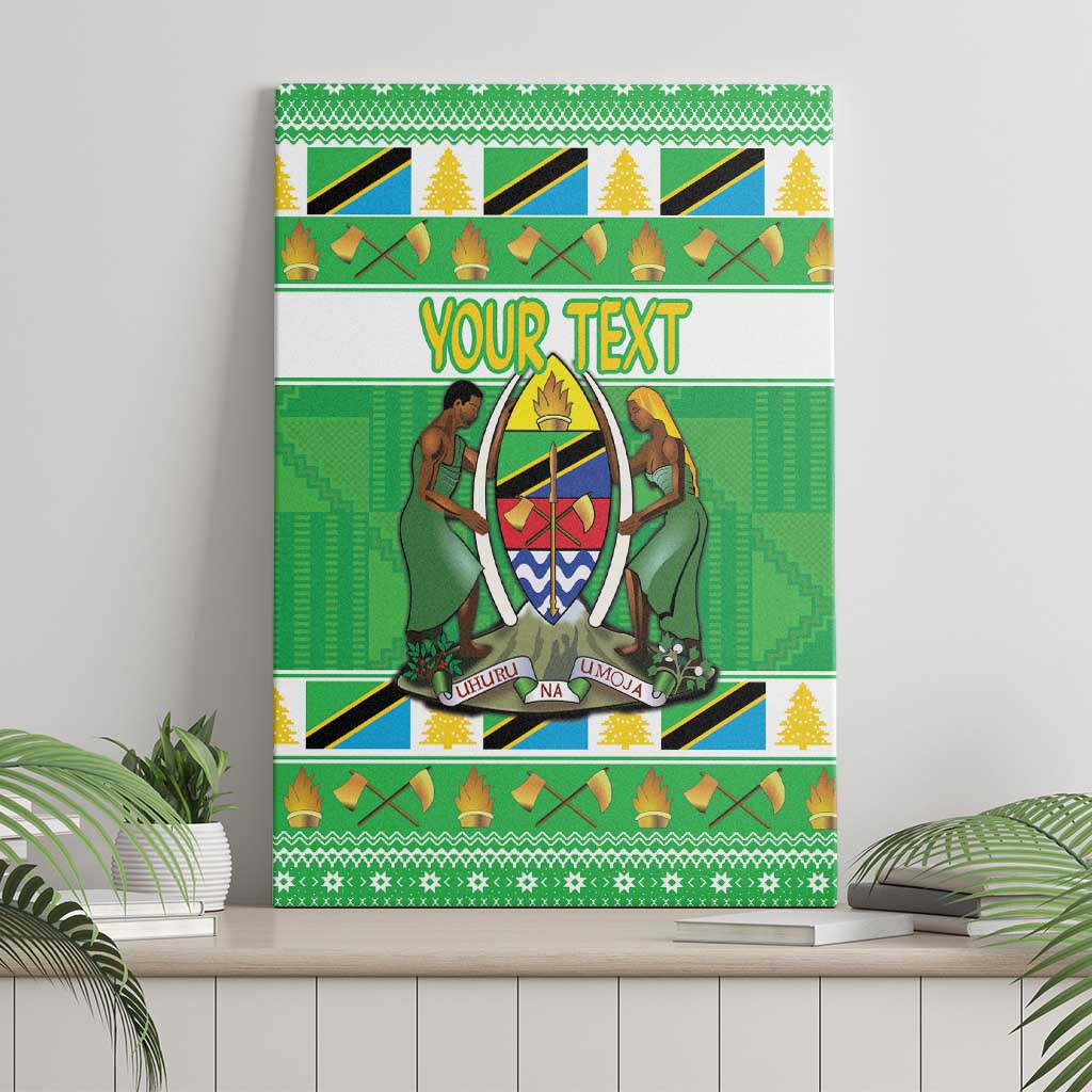 Personalized Tanzania Christmas Canvas Wall Art Uhuru na Umoja Heri ya Krismasi - Wonder Print Shop