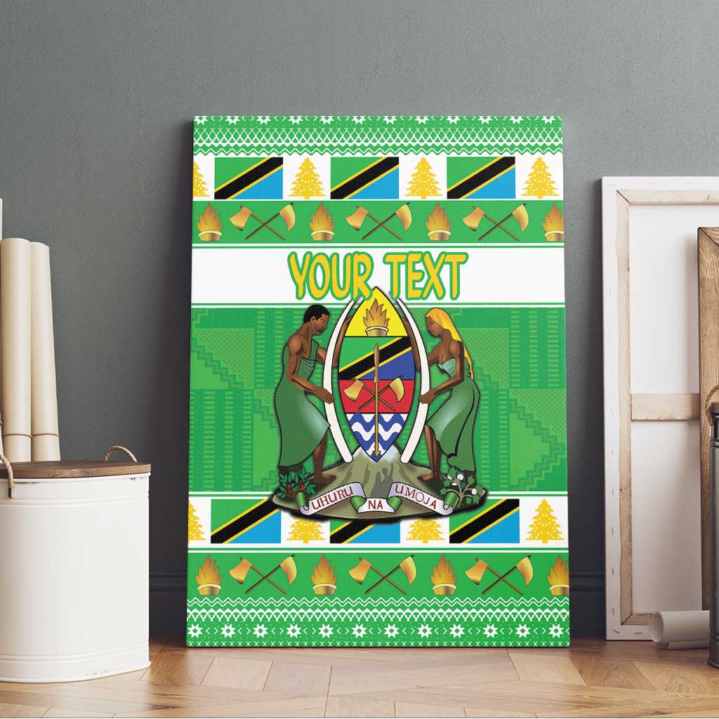 Personalized Tanzania Christmas Canvas Wall Art Uhuru na Umoja Heri ya Krismasi - Wonder Print Shop