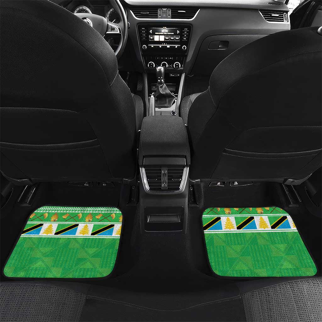 Personalized Tanzania Christmas Car Mats Uhuru na Umoja Heri ya Krismasi - Wonder Print Shop