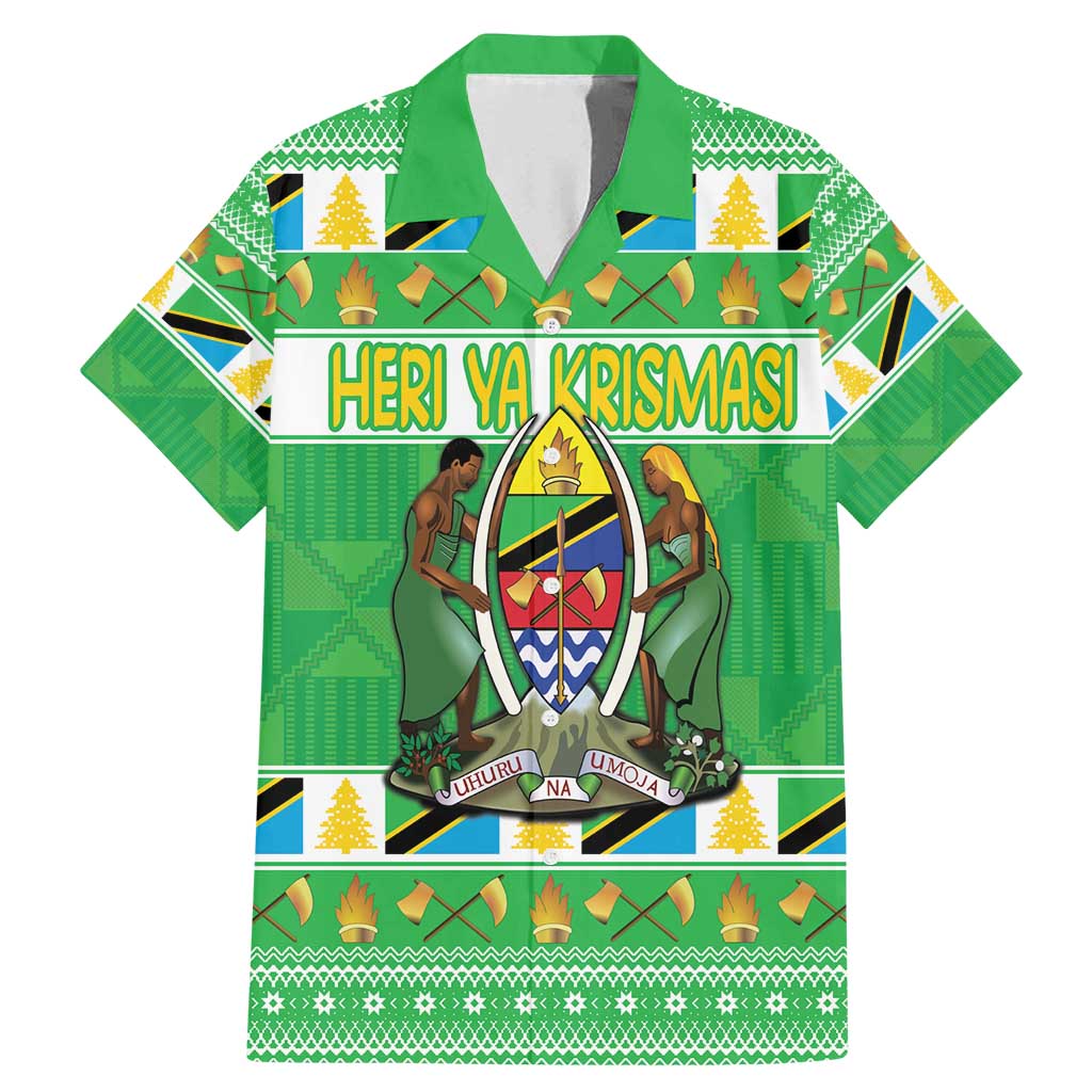 Personalized Tanzania Christmas Family Matching Mermaid Dress and Hawaiian Shirt Uhuru na Umoja Heri ya Krismasi - Wonder Print Shop