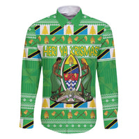 Personalized Tanzania Christmas Family Matching Off Shoulder Short Dress and Hawaiian Shirt Uhuru na Umoja Heri ya Krismasi - Wonder Print Shop