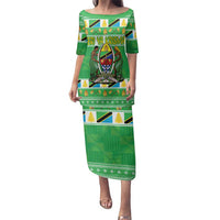 Personalized Tanzania Christmas Family Matching Puletasi and Hawaiian Shirt Uhuru na Umoja Heri ya Krismasi - Wonder Print Shop