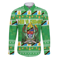 Personalized Tanzania Christmas Family Matching Short Sleeve Bodycon Dress and Hawaiian Shirt Uhuru na Umoja Heri ya Krismasi - Wonder Print Shop