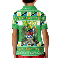 Personalized Tanzania Christmas Kid Polo Shirt Uhuru na Umoja Heri ya Krismasi - Wonder Print Shop