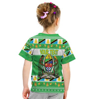 Personalized Tanzania Christmas Kid T Shirt Uhuru na Umoja Heri ya Krismasi - Wonder Print Shop