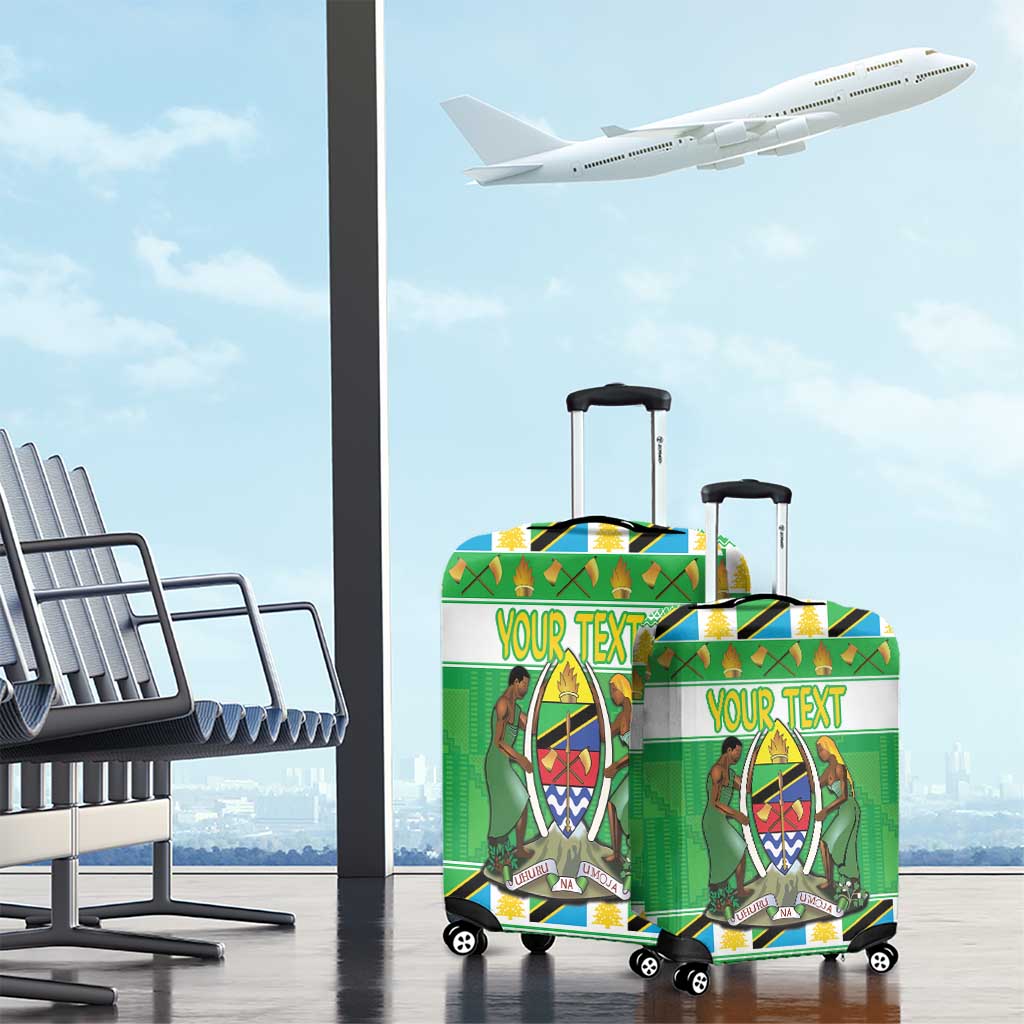 Personalized Tanzania Christmas Luggage Cover Uhuru na Umoja Heri ya Krismasi - Wonder Print Shop