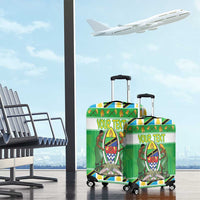 Personalized Tanzania Christmas Luggage Cover Uhuru na Umoja Heri ya Krismasi - Wonder Print Shop