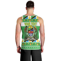 Personalized Tanzania Christmas Men Tank Top Uhuru na Umoja Heri ya Krismasi - Wonder Print Shop