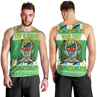 Personalized Tanzania Christmas Men Tank Top Uhuru na Umoja Heri ya Krismasi - Wonder Print Shop