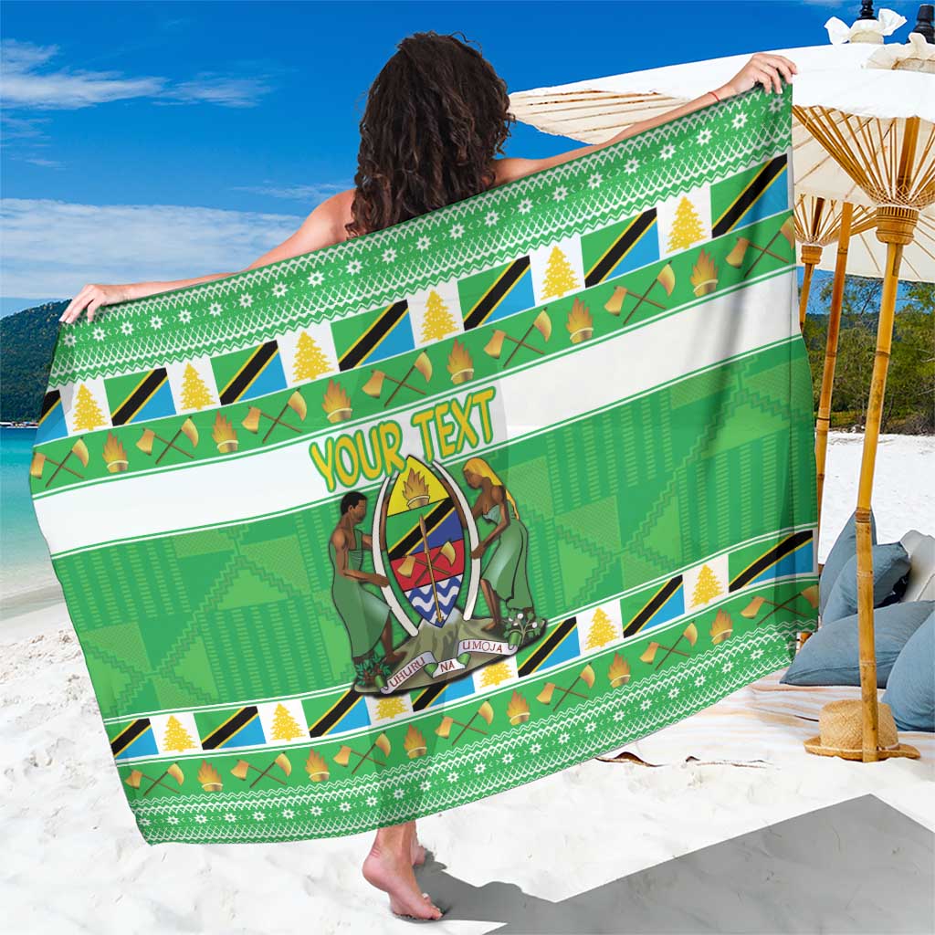 Personalized Tanzania Christmas Sarong Uhuru na Umoja Heri ya Krismasi - Wonder Print Shop