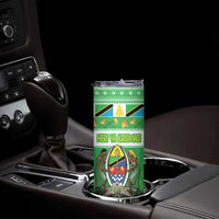 Personalized Tanzania Christmas Skinny Tumbler Uhuru na Umoja Heri ya Krismasi - Wonder Print Shop