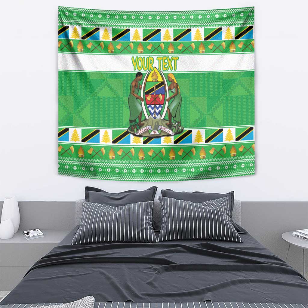 Personalized Tanzania Christmas Tapestry Uhuru na Umoja Heri ya Krismasi - Wonder Print Shop