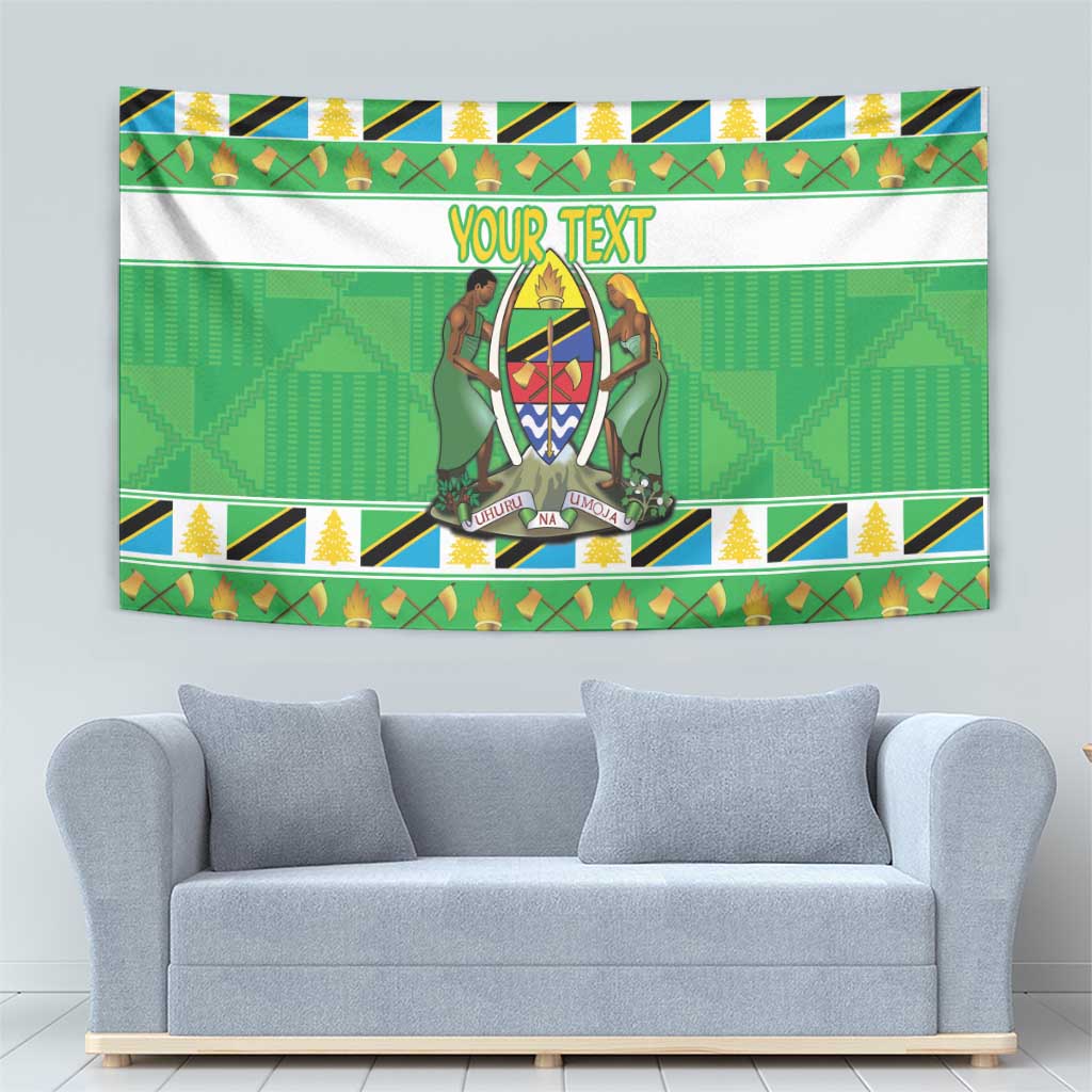 Personalized Tanzania Christmas Tapestry Uhuru na Umoja Heri ya Krismasi - Wonder Print Shop