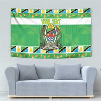 Personalized Tanzania Christmas Tapestry Uhuru na Umoja Heri ya Krismasi - Wonder Print Shop