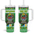 Personalized Tanzania Christmas Tumbler With Handle Uhuru na Umoja Heri ya Krismasi - Wonder Print Shop