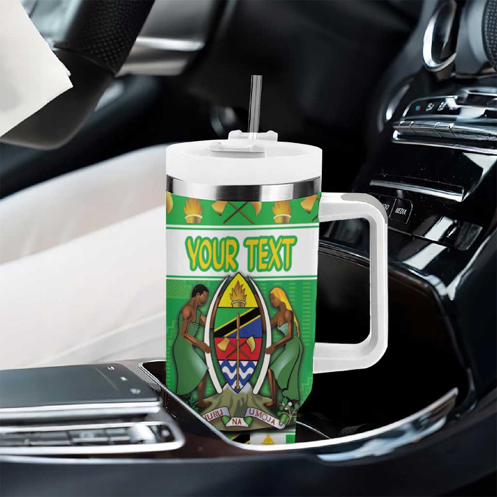 Personalized Tanzania Christmas Tumbler With Handle Uhuru na Umoja Heri ya Krismasi - Wonder Print Shop
