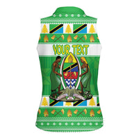 Personalized Tanzania Christmas Women Sleeveless Polo Shirt Uhuru na Umoja Heri ya Krismasi - Wonder Print Shop