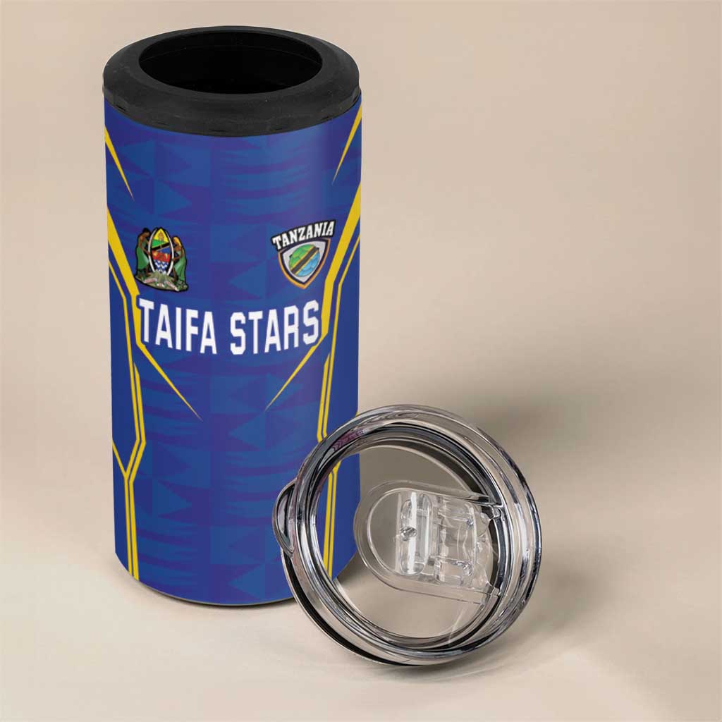 Custom Tanzania Football 4 in 1 Can Cooler Tumbler Taifa Stars Sporty Style - Wonder Print Shop