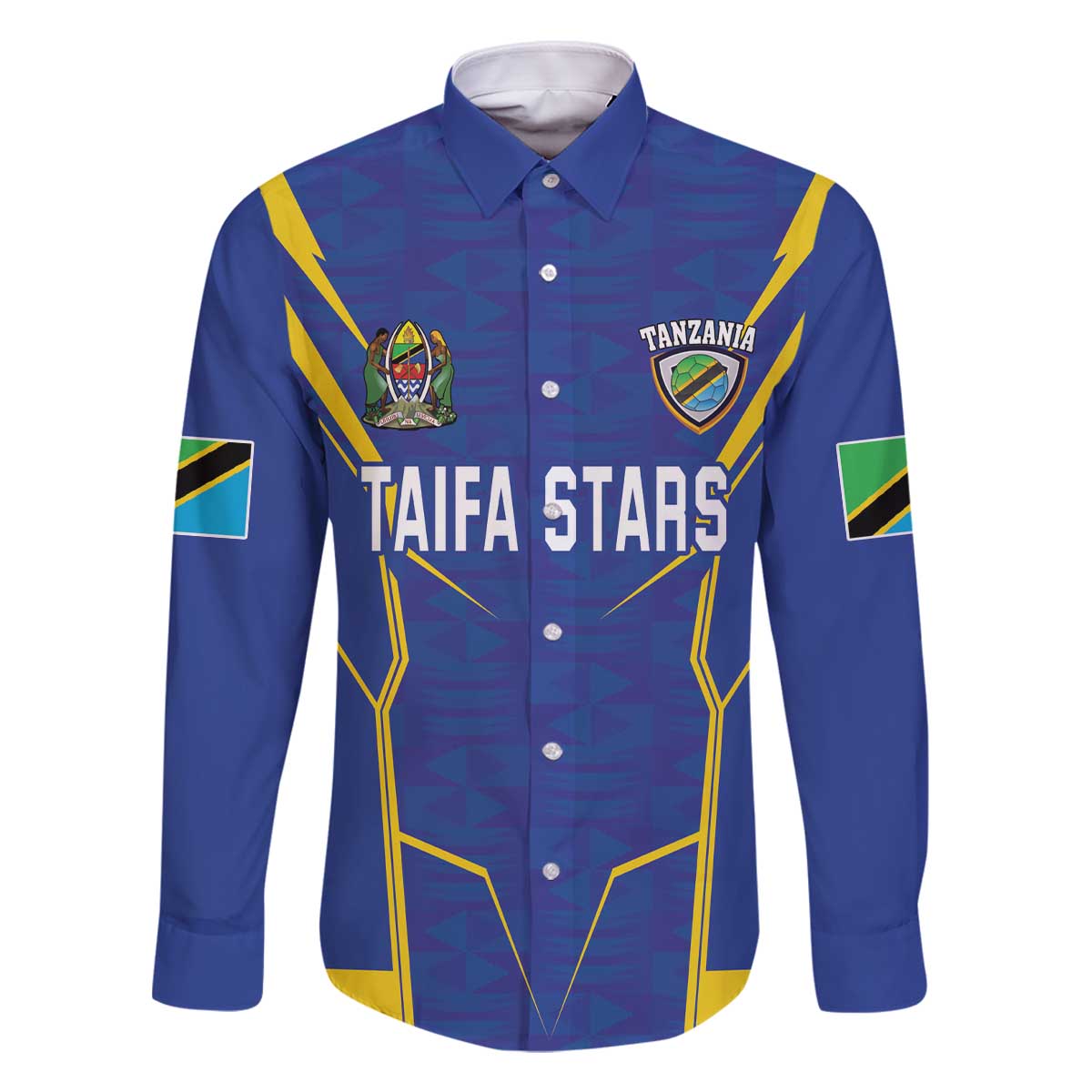 Custom Tanzania Football Family Matching Off The Shoulder Long Sleeve Dress and Hawaiian Shirt Taifa Stars Sporty Style - Wonder Print Shop