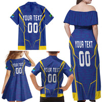 Custom Tanzania Football Family Matching Off Shoulder Maxi Dress and Hawaiian Shirt Taifa Stars Sporty Style - Wonder Print Shop