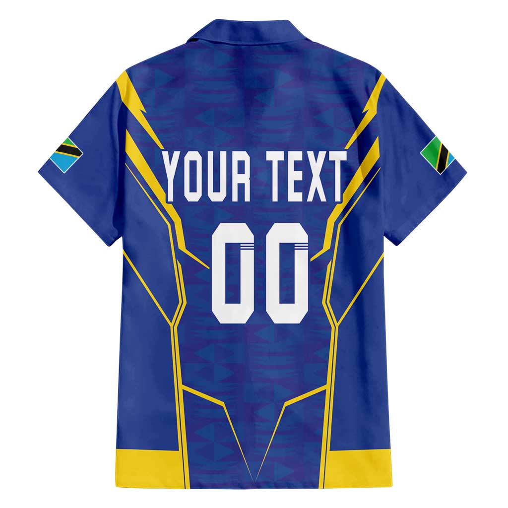 Custom Tanzania Football Family Matching Short Sleeve Bodycon Dress and Hawaiian Shirt Taifa Stars Sporty Style - Wonder Print Shop