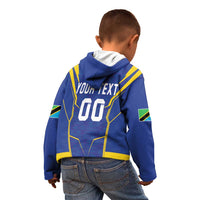 Custom Tanzania Football Kid Hoodie Taifa Stars Sporty Style - Wonder Print Shop