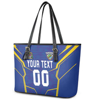Custom Tanzania Football Leather Tote Bag Taifa Stars Sporty Style - Wonder Print Shop
