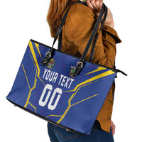 Custom Tanzania Football Leather Tote Bag Taifa Stars Sporty Style - Wonder Print Shop
