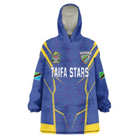 Custom Tanzania Football Wearable Blanket Hoodie Taifa Stars Sporty Style - Wonder Print Shop