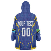 Custom Tanzania Football Wearable Blanket Hoodie Taifa Stars Sporty Style - Wonder Print Shop