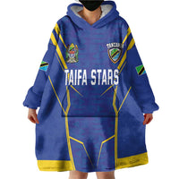 Custom Tanzania Football Wearable Blanket Hoodie Taifa Stars Sporty Style - Wonder Print Shop