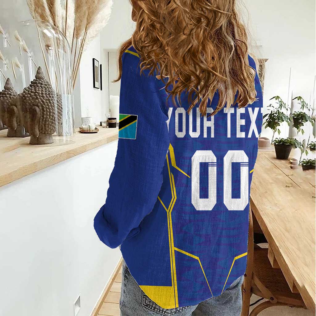 Custom Tanzania Football Women Casual Shirt Taifa Stars Sporty Style - Wonder Print Shop