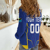 Custom Tanzania Football Women Casual Shirt Taifa Stars Sporty Style - Wonder Print Shop