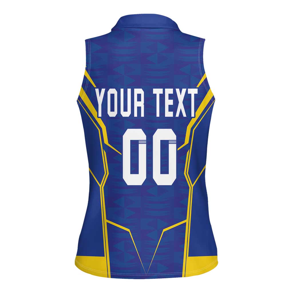 Custom Tanzania Football Women Sleeveless Polo Shirt Taifa Stars Sporty Style - Wonder Print Shop