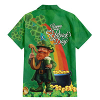 Happy Saint Patrick's Day Family Matching Mermaid Dress and Hawaiian Shirt Cheerful Leprechaun Irish Harp