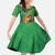 Happy Saint Patrick's Day Family Matching Off Shoulder Maxi Dress and Hawaiian Shirt Cheerful Leprechaun Irish Harp