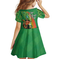 Happy Saint Patrick's Day Family Matching Off Shoulder Maxi Dress and Hawaiian Shirt Cheerful Leprechaun Irish Harp