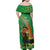 Happy Saint Patrick's Day Family Matching Off Shoulder Maxi Dress and Hawaiian Shirt Cheerful Leprechaun Irish Harp