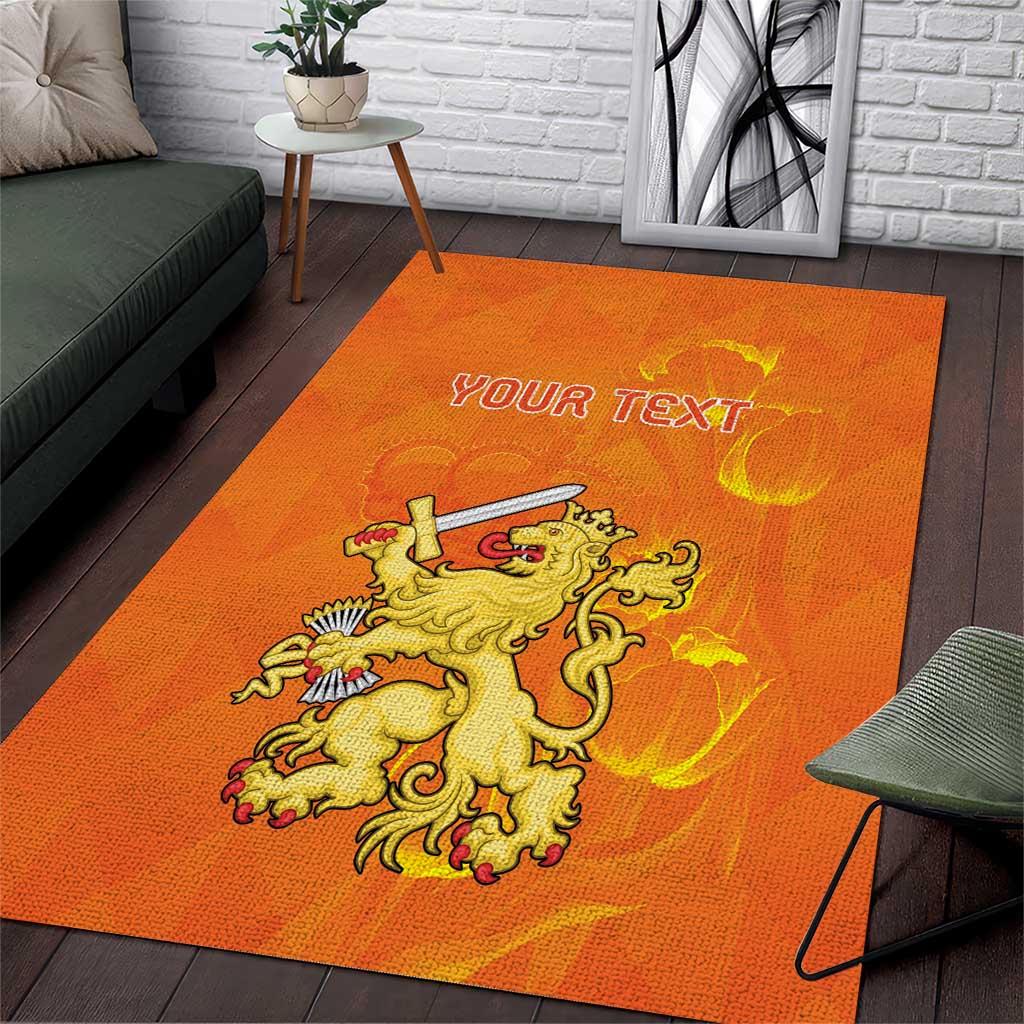 Personalized Netherlands Queen's Day Area Rug Koninginnedag Royal Crown