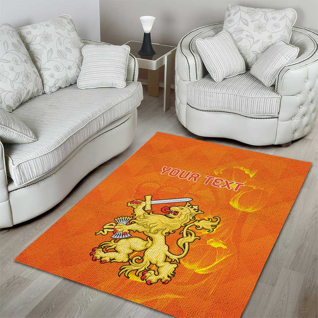 Personalized Netherlands Queen's Day Area Rug Koninginnedag Royal Crown